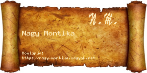 Nagy Montika névjegykártya